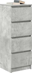 vidaXL Komoda Betonowa Szara 37,5x35x99 cm Drewno klejone 4