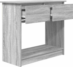 vidaXL Konsola z szufladami Szary Sonoma 85,5x38,5x74,5 cm 5