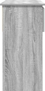 vidaXL Konsola z szufladami Szary Sonoma 85,5x38,5x74,5 cm 7