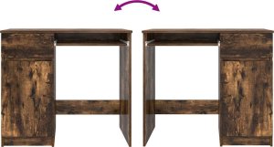 Biurko vidaXL Ciemnobrązowe 86 cm x 49 cm 9