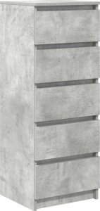 vidaXL Komoda z szufladami Betonowy Szary 37,5x35x99 cm Drewno klejone 2