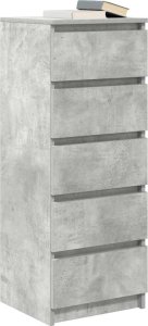 vidaXL Komoda z szufladami Betonowy Szary 37,5x35x99 cm Drewno klejone 4
