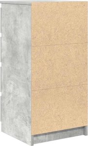 vidaXL Komoda z szufladami Betonowy Szary 37,5x35x99 cm Drewno klejone 8