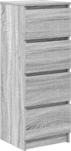 vidaXL Komoda Szara Sonoma 37,5x35x99 cm Drewno klejone 2