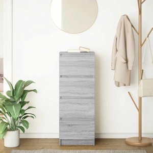 vidaXL Komoda Szara Sonoma 37,5x35x99 cm Drewno klejone 3