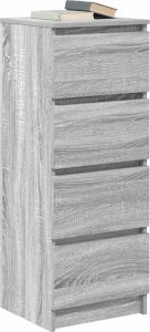 vidaXL Komoda Szara Sonoma 37,5x35x99 cm Drewno klejone 4