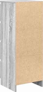 vidaXL Komoda Szara Sonoma 37,5x35x99 cm Drewno klejone 8