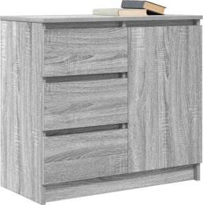 vidaXL Komoda z szufladą Szary Sonoma 71x35x65 cm Drewno klejone 4