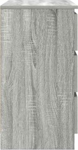 vidaXL Komoda z szufladą Szary Sonoma 71x35x65 cm Drewno klejone 7
