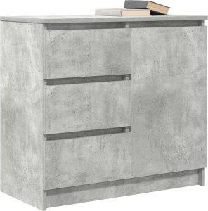 vidaXL Komoda z szufladą Betonowa szarość 71x35x65 cm Drewno klejone 4