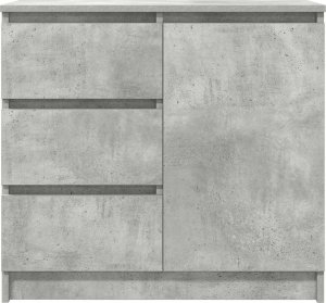 vidaXL Komoda z szufladą Betonowa szarość 71x35x65 cm Drewno klejone 6