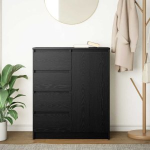 vidaXL Komoda z szufladami Czarny dąb 71x35x84 cm Drewno klejone 3