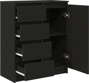 vidaXL Komoda z szufladami Czarny dąb 71x35x84 cm Drewno klejone 5