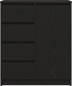 vidaXL Komoda z szufladami Czarny dąb 71x35x84 cm Drewno klejone 6