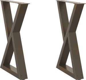 vidaXL Nogi do stołu jadalnego 2 szt. Stal 2