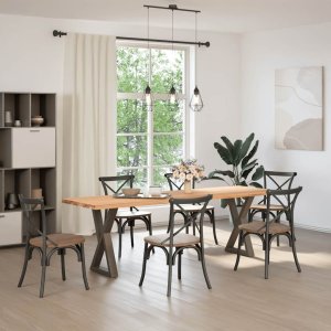 vidaXL Nogi do stołu jadalnego 2 szt. Stal 3