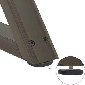 vidaXL Nogi do stołu jadalnego 2 szt. Stal 9