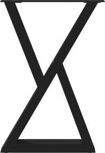 vidaXL Nogi do stołu jadalnego 2 szt. Czarne 50x(72-73,3) cm Stal 5