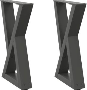 vidaXL Nogi do stolika kawowego 2 szt. Antracyt 38x(42-43,3) cm Stal 2