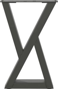 vidaXL Nogi do stolika kawowego 2 szt. Antracyt 38x(42-43,3) cm Stal 5