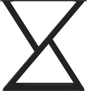 vidaXL Nogi do stołu jadalnego 2 szt. Czarne 80x(72-73,3) cm Stal 5