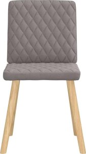 vidaXL Krzesła stołowe, 2 szt., kolor taupe, obite tkaniną 3