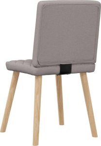 vidaXL Krzesła stołowe, 2 szt., kolor taupe, obite tkaniną 6