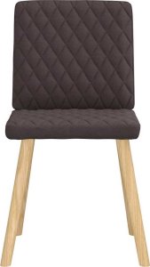 vidaXL Krzesła stołowe, 2 szt., ciemnobrązowe, obite tkaniną 3