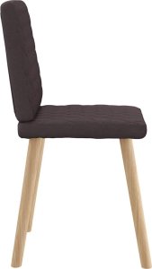 vidaXL Krzesła stołowe, 2 szt., ciemnobrązowe, obite tkaniną 5