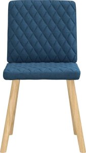 vidaXL Krzesła stołowe, 4 szt., niebieskie, obite tkaniną 4