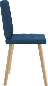 vidaXL Krzesła stołowe, 4 szt., niebieskie, obite tkaniną 5