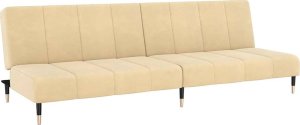 vidaXL 2-osobowa kanapa, kremowa, tapicerowana aksamitem 2