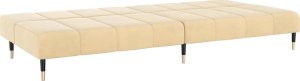 vidaXL 2-osobowa kanapa, kremowa, tapicerowana aksamitem 6