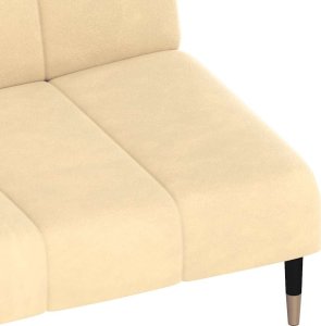 vidaXL 2-osobowa kanapa, kremowa, tapicerowana aksamitem 9