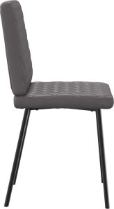 vidaXL Krzesła stołowe, 4 szt., szare, sztuczna skóra 5