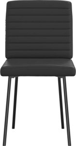 vidaXL Krzesła stołowe, 2 szt., czarne, obite sztuczną skórą 4