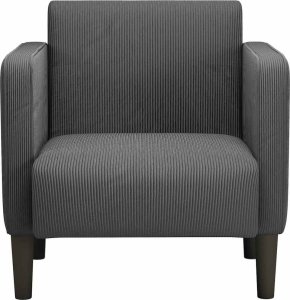 vidaXL Sofa Fotel z Podłokietnikami Ciemnoszary 54 cm Tkanina Corduroy 3