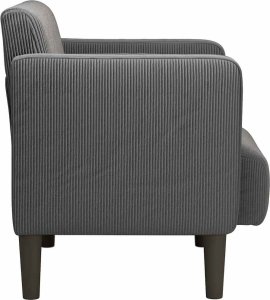 vidaXL Sofa Fotel z Podłokietnikami Ciemnoszary 54 cm Tkanina Corduroy 4