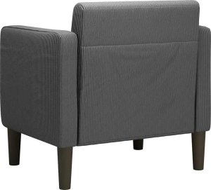 vidaXL Sofa Fotel z Podłokietnikami Ciemnoszary 54 cm Tkanina Corduroy 5