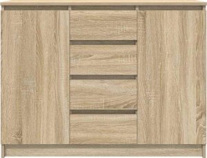 vidaXL Komoda z szufladami Dąb Sonoma 100,5x35x76 cm Drewno klejone 6