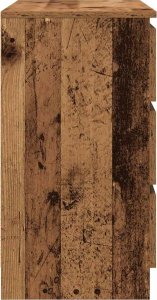 vidaXL Komoda z szufladą Stare drewno 71x35x65 cm Drewno klejone 7