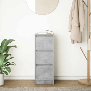 vidaXL Komoda Betonowa Szara 29,5x34x76 cm Drewno klejone 3
