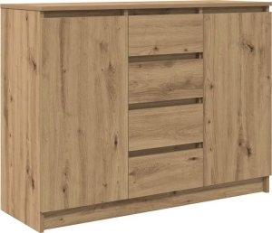 vidaXL Komoda z szufladami Artisan Oak 100,5x35x76 cm Drewno klejone 2