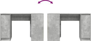 Biurko vidaXL Szare 120 cm x 42 cm 9