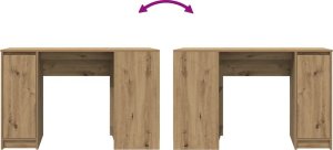 Biurko vidaXL Dąb Artisan 120 cm x 42 cm 9