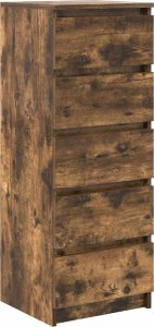 vidaXL Komoda z szufladami Dąb wędzony 37,5x35x99 cm Drewno klejone 2