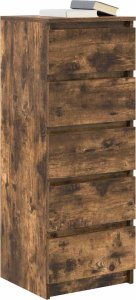 vidaXL Komoda z szufladami Dąb wędzony 37,5x35x99 cm Drewno klejone 4