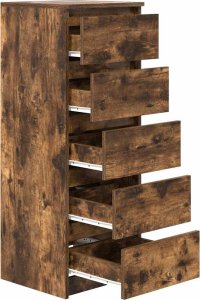 vidaXL Komoda z szufladami Dąb wędzony 37,5x35x99 cm Drewno klejone 5