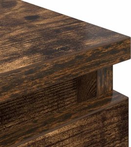 vidaXL Szafka RTV Dąb wędzony 80x35x54 cm Drewno klejone 9