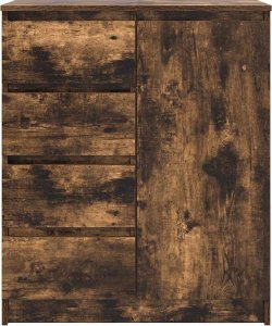 vidaXL Komoda z szufladami Dąb wędzony 71x35x84 cm Drewno klejone 6